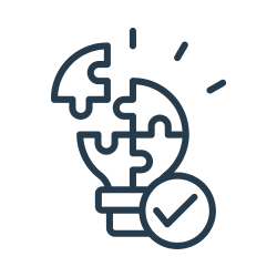 Strategise icon for working with clients to identify solutions for their goods
