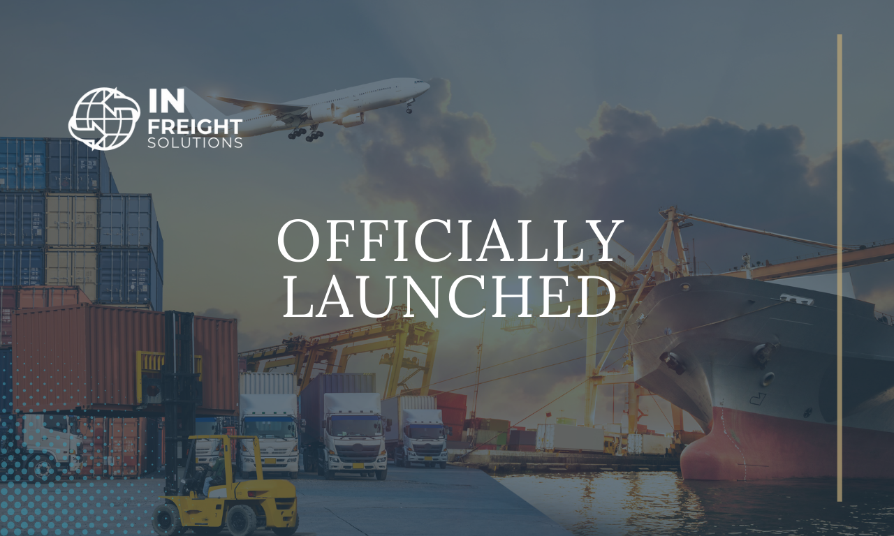IN Freight Solutions Logo with global logistics image